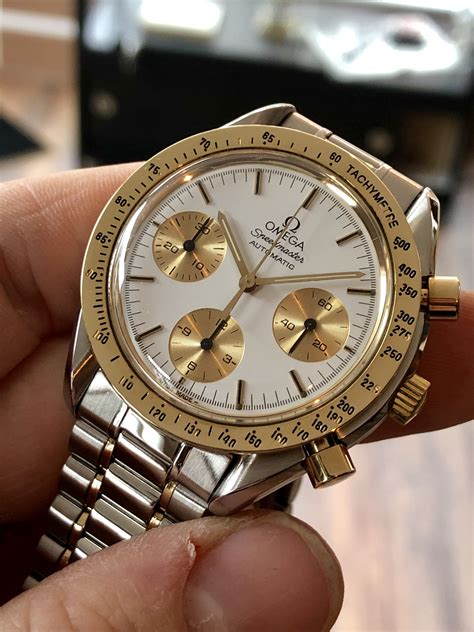 omega speedmaster 18k gold|Omega Speedmaster price list.